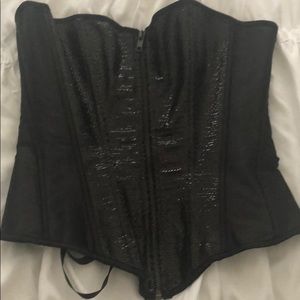 Black sequined corset